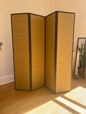 Futon Room Divider that unfolds in 4 panels made of  rice straw and cotton. 