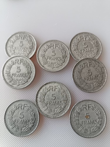 French francs x27 - french, 1/2/5