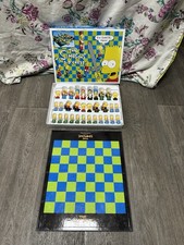 1991 The Simpsons 3D Chess Set Board Game Classic Vintage 100% Complete