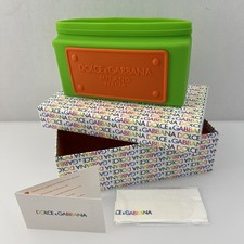 Dolce Gabbana D G Rubber Eyeglasses Sunglasses Case Kids + Cleaning Cloth, Box