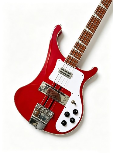 Red electric bass - bass, guitar