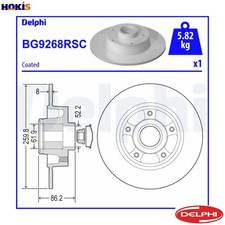 2x BRAKE DISC BG9268RSC FOR