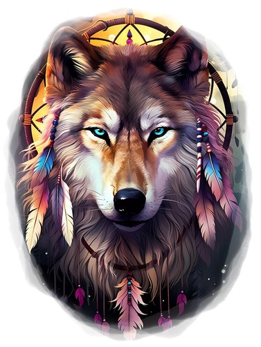 Wolf dreamcatcher spiritual - wolf,