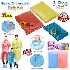 3x Hooded Raincoat Waterproof