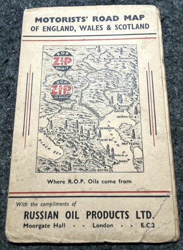 Vintage motorists road map of - vintage,