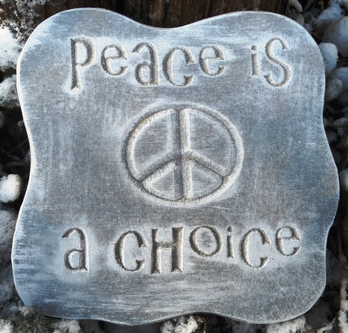 Peace plaque mold garden