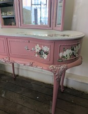 Vintage French Style Shabby Chic Dressing Table Upcycled Painted Bedroom...