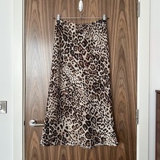 Zara Beige Brown Satin Leopard