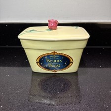Walt Disney Beauty and the Beast Special Edition Clover Ceramic Butter Dish 
