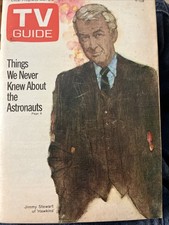 Tv Guide March 2-8 1974 Alice Cooper Jimmy Stewart Hawkins ENE Astronauts