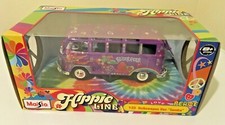 Maisto 1:25 Hippie Line - Volkswagen Van Samba in Purple    Free UK Post