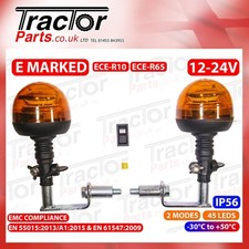 Two LED Flashing Beacons Amber