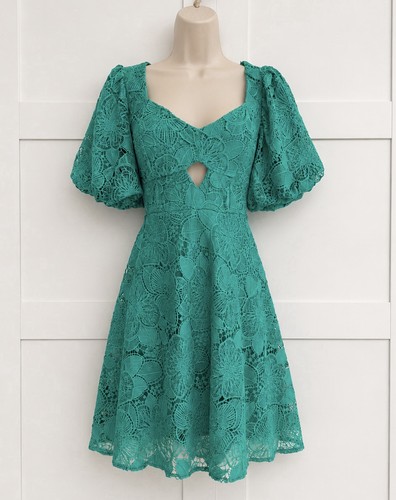 Lipsy london teal lace - lace, dress