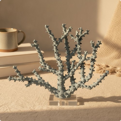 Coral sculpture with acrylic - coral,