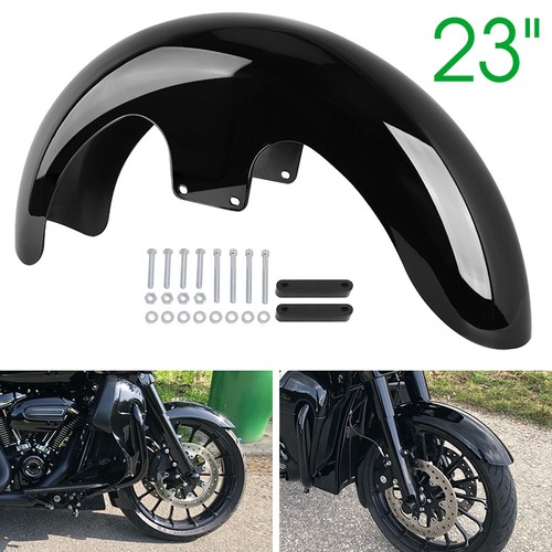 Vivid black front fender - 23",
