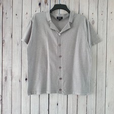 Boohoo Button Knit Shirt Mens