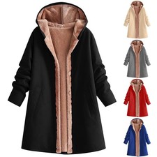 Ladies Hooded Button Pocket