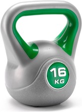 York Fitness Vinyl Kettlebell 16 kg - Home Gym Equipment Perfect for Training