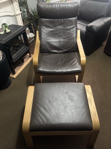 Ikea poang leather chair and - poang,