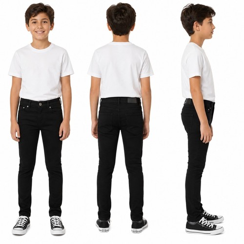 Enzo kids boys black skinny - enzo,