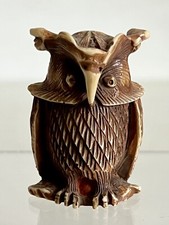 Zuni Fetish Carved Owl Sacred Spirit Animal VGC!