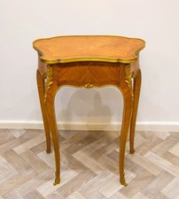 Antique French Kidney-Shaped Side Table – Ormolu Mounts, Louis XV c.1890