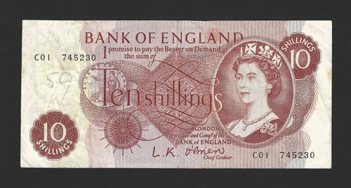 Boe shilling banknote - boe,