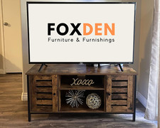 Industrial TV Stand Media Cabinet TV Unit Storage Retro Rustic TV Cabinet Doors