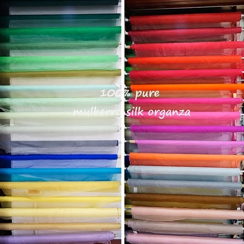 Solid color pure silk organza - solid,