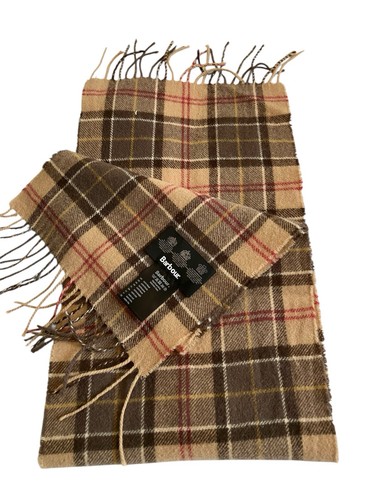 Barbour scarf brown beige - brown,
