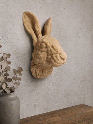 Rabbit head ornament wall - rabbit,