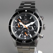 Brand NewBourgeonner Vintage Chronograph Diver BG-002 Men's41mm Watch NewBattery