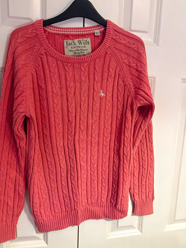 Jack wills pink cable knit - wills,