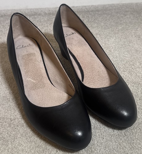 Clarks larks black leather - clarks,