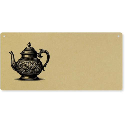 Fancy teapot door - teapot', plaque