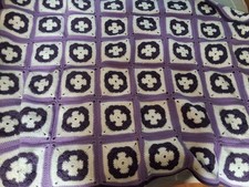hand crochet blanket/throw approx 4' X 3'
