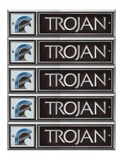 Trojan Stickers Boat Name Plate Early 70s Cabin Cruisers