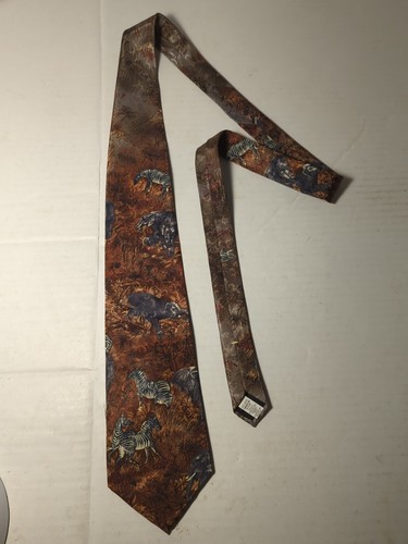 Lost kingdom zebra - tie, blue