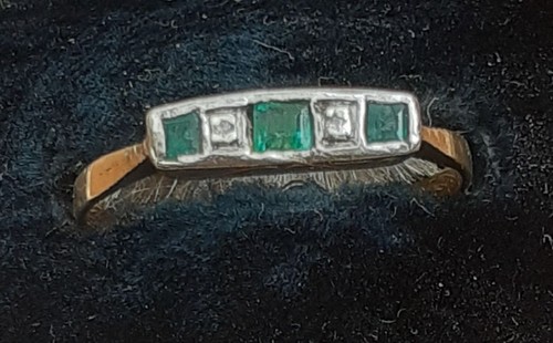 Art deco emerald ring with - ring,