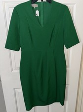 Hobbs London green sheath midi
