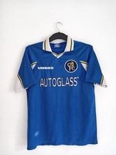 Vintage Umbro Chelsea FC Football Shirt Home kit 1997/98/99 Autoglass  UK Large 