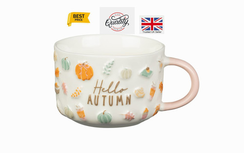Hello autumn embossed - mug, –