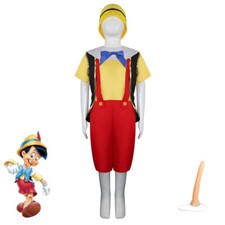 Cosplay The Adventures of Pinocchio Costumes Halloween Adult Kids Full Set Suits