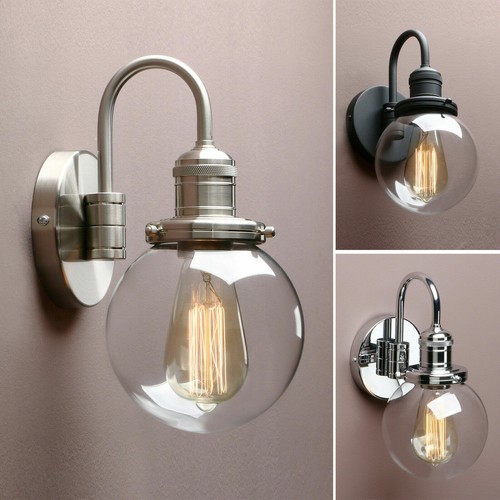 Retro industrial globe sconce - industrial,