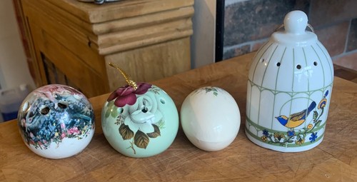 Vintage pottery pomanders - vintage,