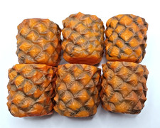 VINTAGE SET OF 6 PINEAPPLE PUNCH PLASTIC CUPS. BAR PARTY