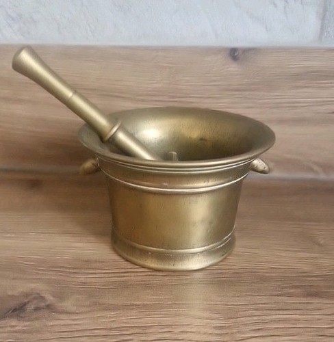 Antique brass heavy mortar - antique,