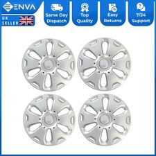 14" Inch Alloy Look Silver Wheel Trims Set of 4 Universal Tyre Hub Caps Covers