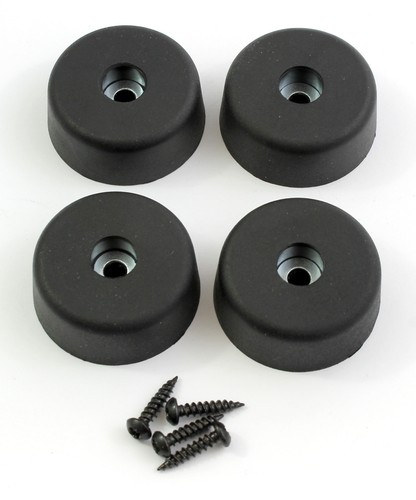 Black rubber screw - black, feet