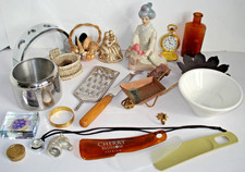 Bundle of Vintage items random collectable decorative DIY various candle holder